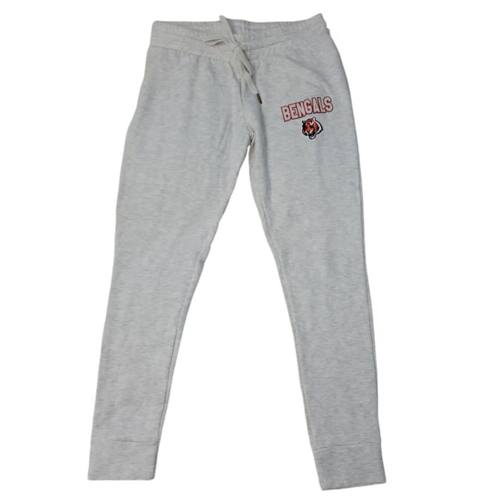 NFL Women's Soft Easy Care Drawstring Cuffed Lounge Pants - Bengals